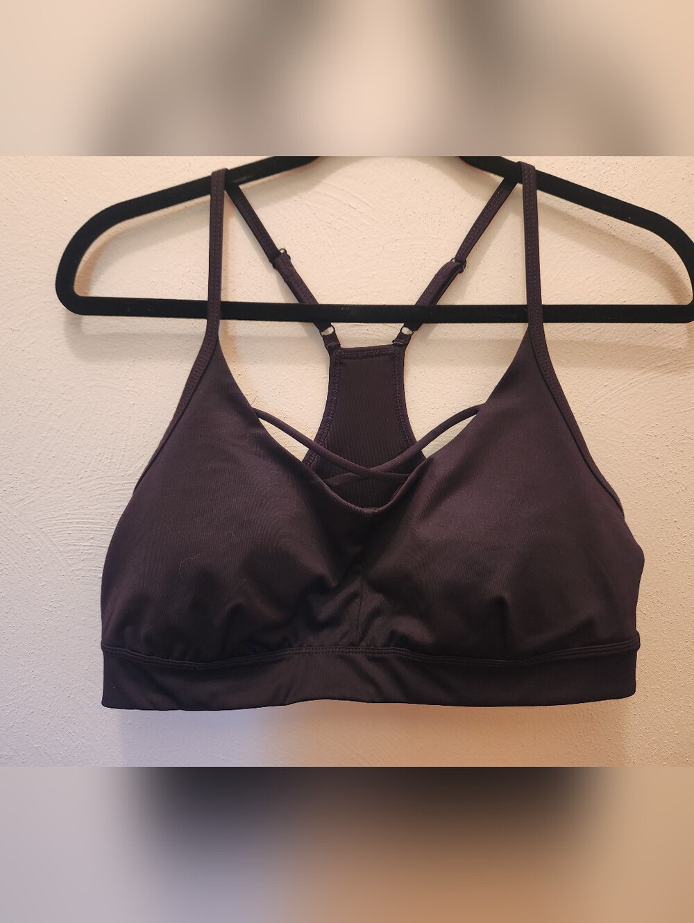 Fila Black Racerback Sports Bra Size XL